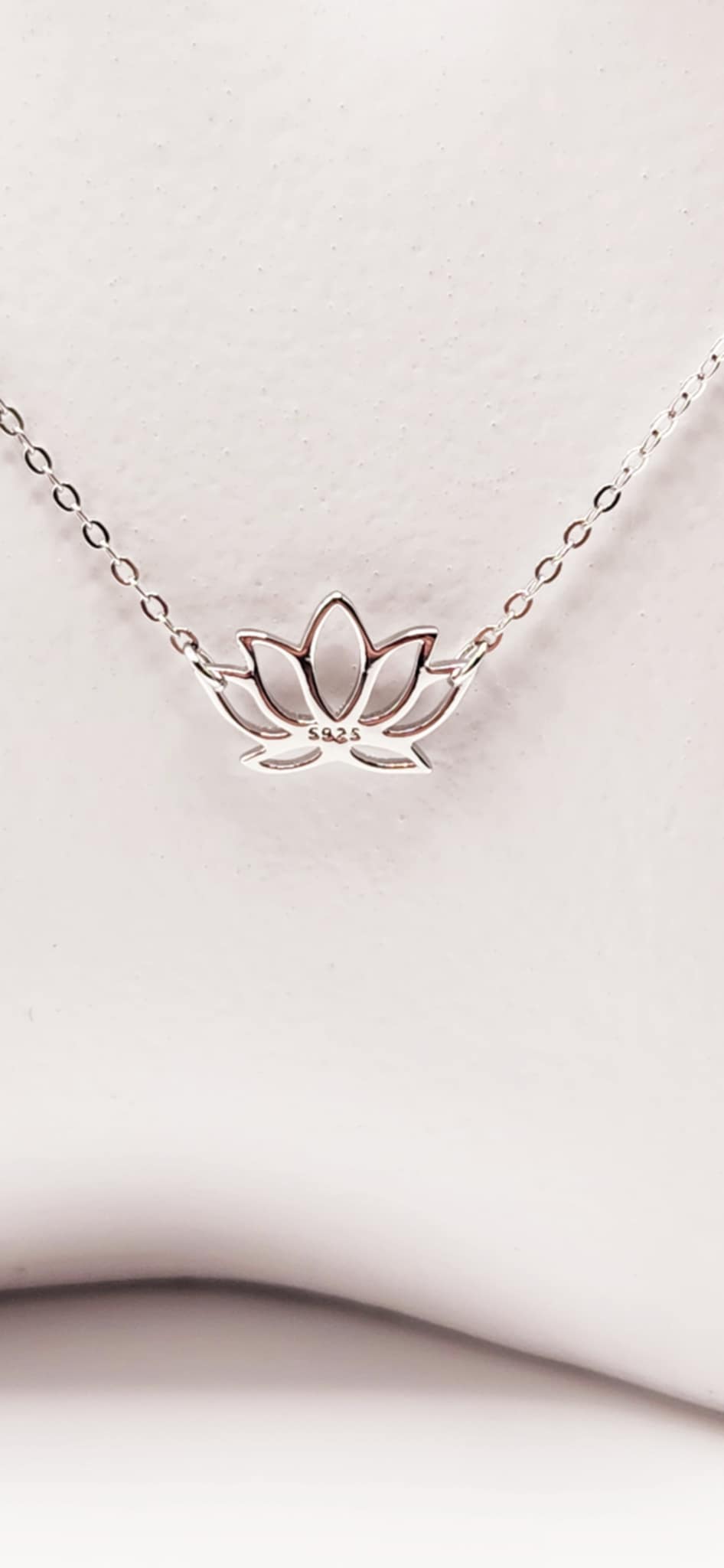 925 Silver Lotus Pendant Necklace