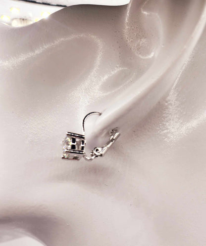 Moissanite Solitaire Latchback Earrings