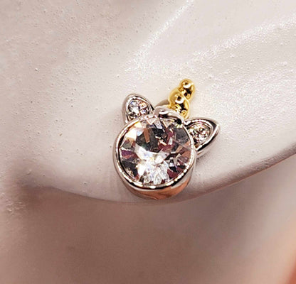 Unicorn Moissanite Stud Earrings