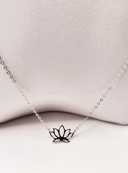 925 Silver Lotus Pendant Necklace