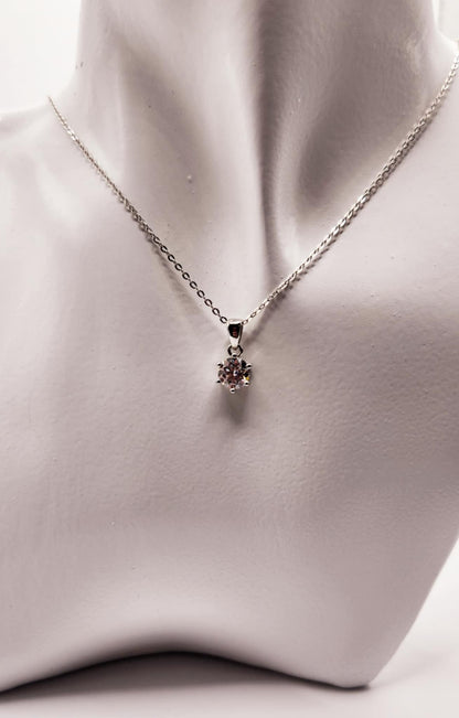 Classic 1 Carat Moissanite Solitaire Pendant Necklace