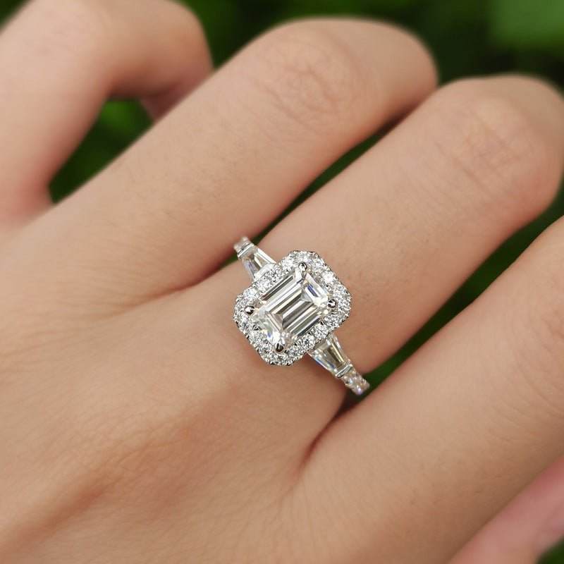 Halo - Exquisite 1 Carat Moissanite Diamond Ring - Moi - Glam Boutique