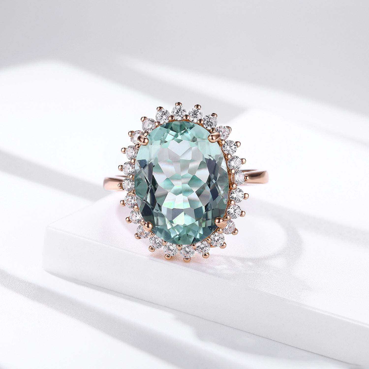 Light Green Gemstone Ring - Discover the beauty of The Sea - Moi - Glam Boutique