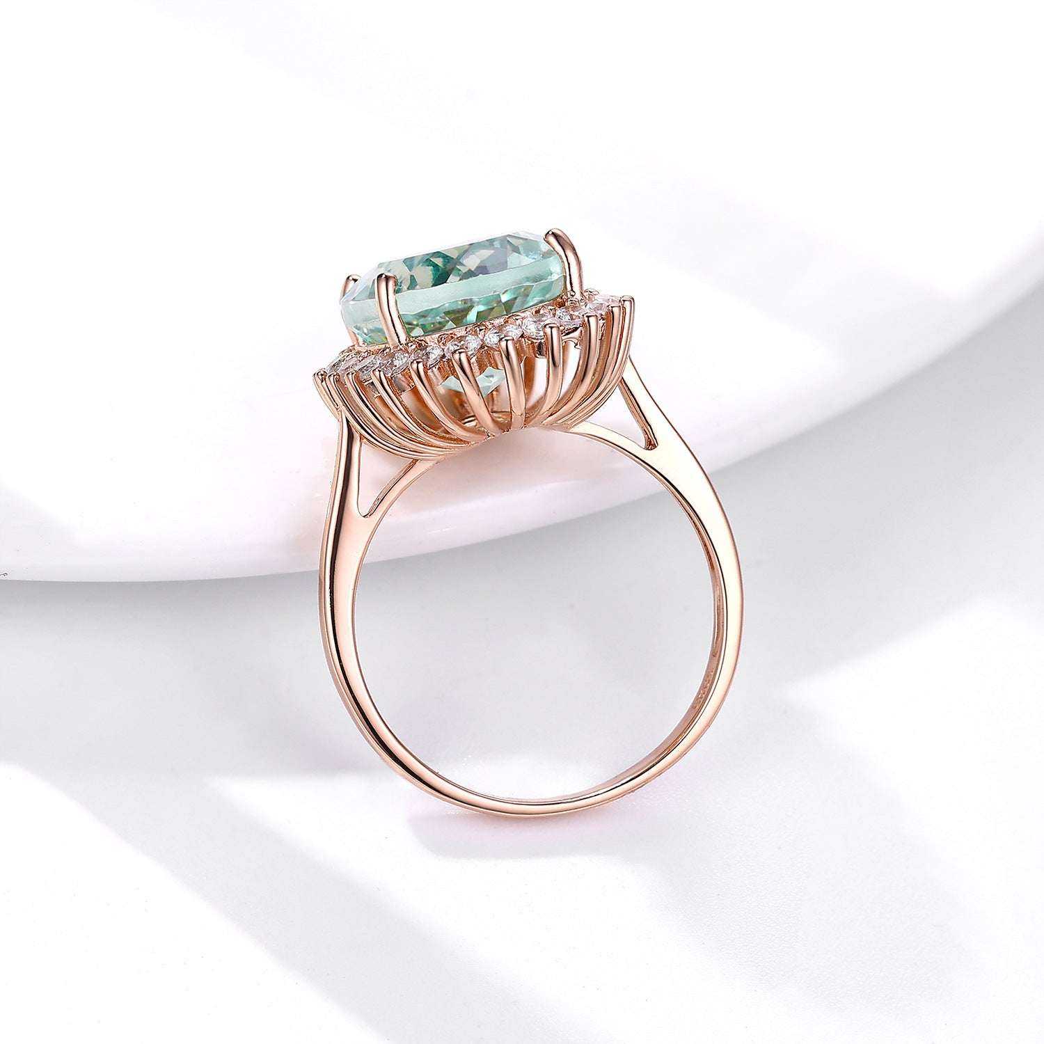 Light Green Gemstone Ring - Discover the beauty of The Sea - Moi - Glam Boutique