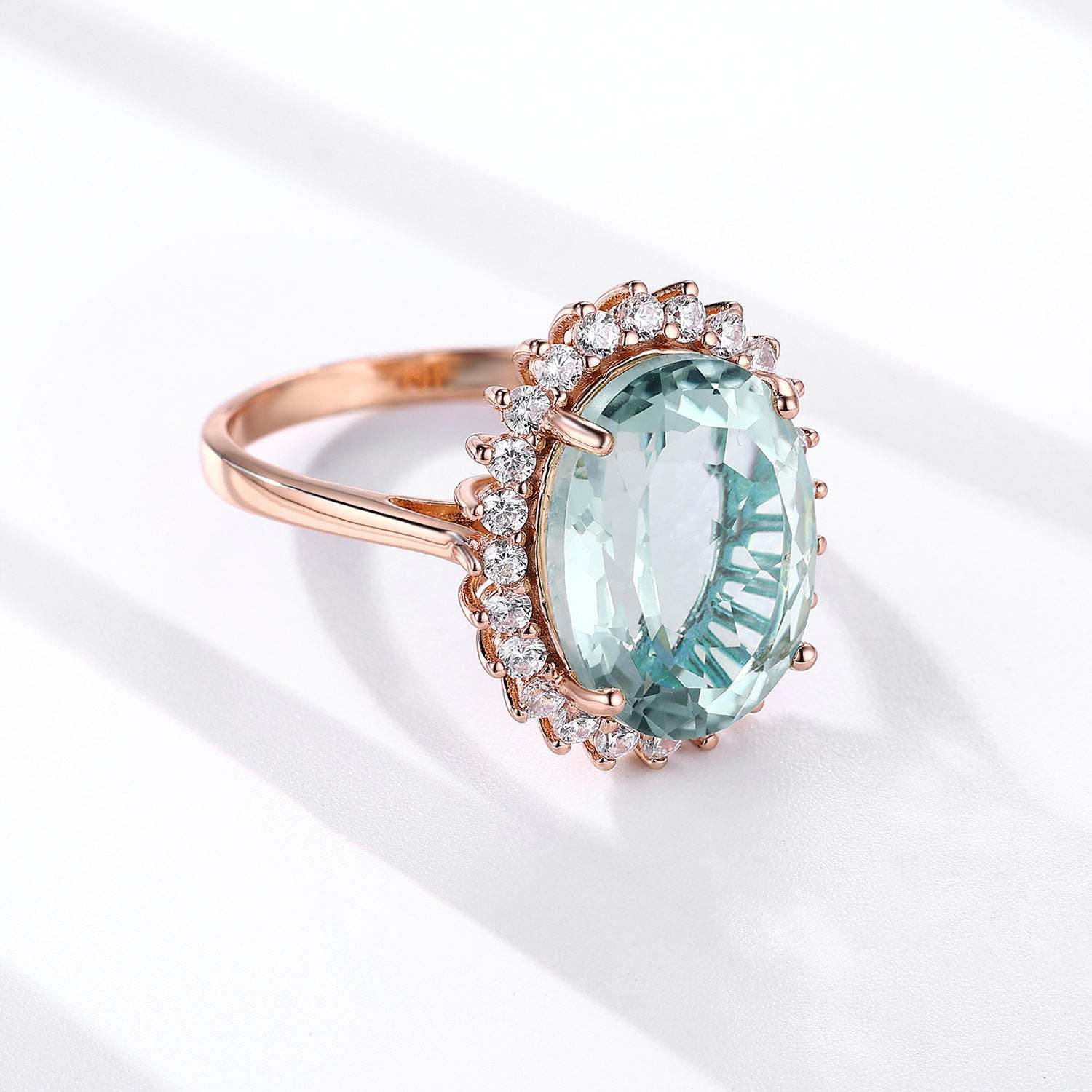 Light Green Gemstone Ring - Discover the beauty of The Sea - Moi - Glam Boutique